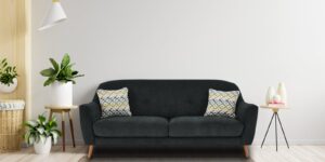 Simplistic 3 Seater Sofa In Dark Grey Colour