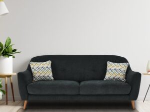 Simplistic 3 Seater Sofa In Dark Grey Colour