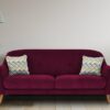 Simplistic 3 Seater Sofa In Mulberry Colour