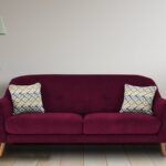 Simplistic 3 Seater Sofa In Mulberry Colour