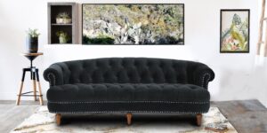 Chesterfield 3 Seater Sofa in Dark Gray colour