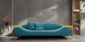 Astonishing 3 Seater Sofa in Cadet Blue Colour