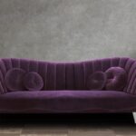 Ikon Three Seater Sofa In Dark Purple Colour