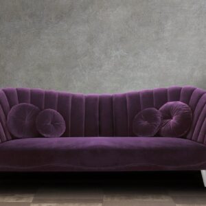 Ikon Three Seater Sofa In Dark Purple Colour