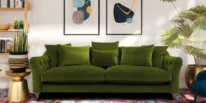 Grendale 3 Seater Sofa in  Dark Olive Green colour
