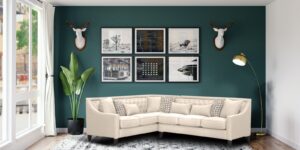 Nirvana RHS Sofa In Light Beige Colour