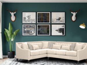 Nirvana RHS Sofa In Light Beige Colour