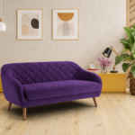 Pleasant Three Seater Sofa in Dark Purple colour