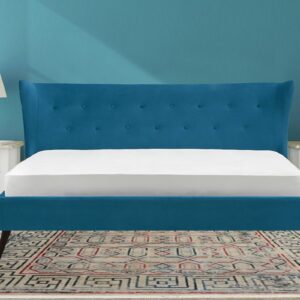 Prodigious Queen Size Bed in Blue Colour