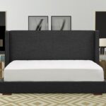 Zenith King Size Bed in Grey Colour