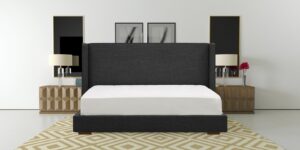 Zenith Queen Size Bed in Grey Colour
