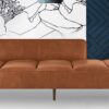 Top-Notch Three Seater Sofa n Tan Brown Leatherette