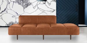 Top-Notch Three Seater Sofa n Tan Brown Leatherette