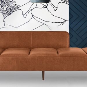 Top-Notch Three Seater Sofa n Tan Brown Leatherette