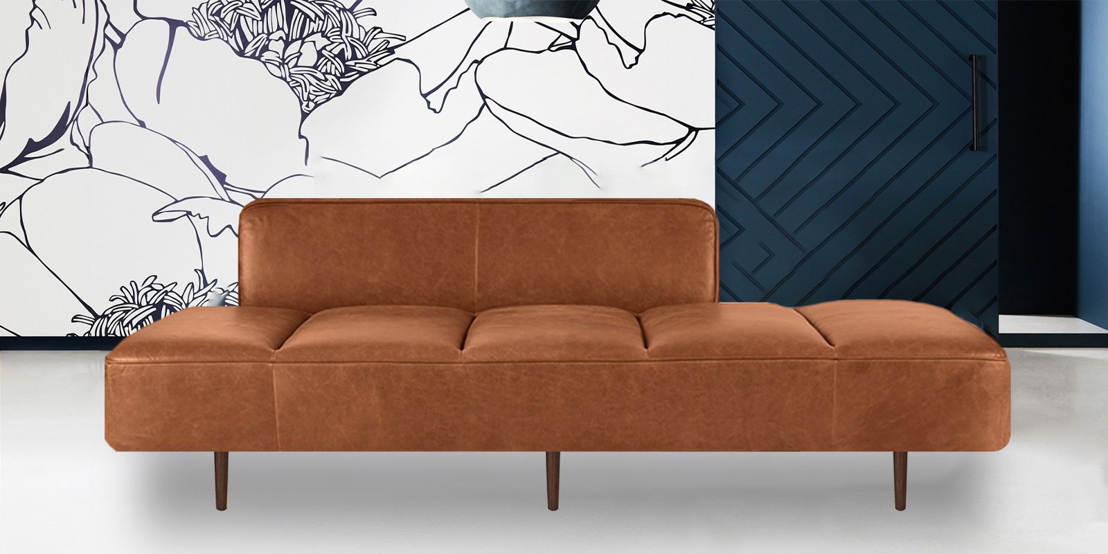 Top-Notch Three Seater Sofa n Tan Brown Leatherette