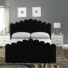Leonora Queen Size Bed in Black Colour