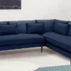 Mireya Fabric LHS Sectional Sofa (3+ Lounger) In Navy Blue Colour