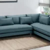 Mireya Fabric LHS Sectional Sofa (3+ Lounger) In Smoke Grey Colour