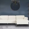 Honora LHS Sofa with Lounger in White Colour