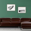 Ultra Modern LHS 2 Seater Sofa with Lounger in Brown Colour