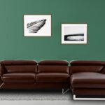 Ultra Modern LHS 2 Seater Sofa with Lounger in Brown Colour